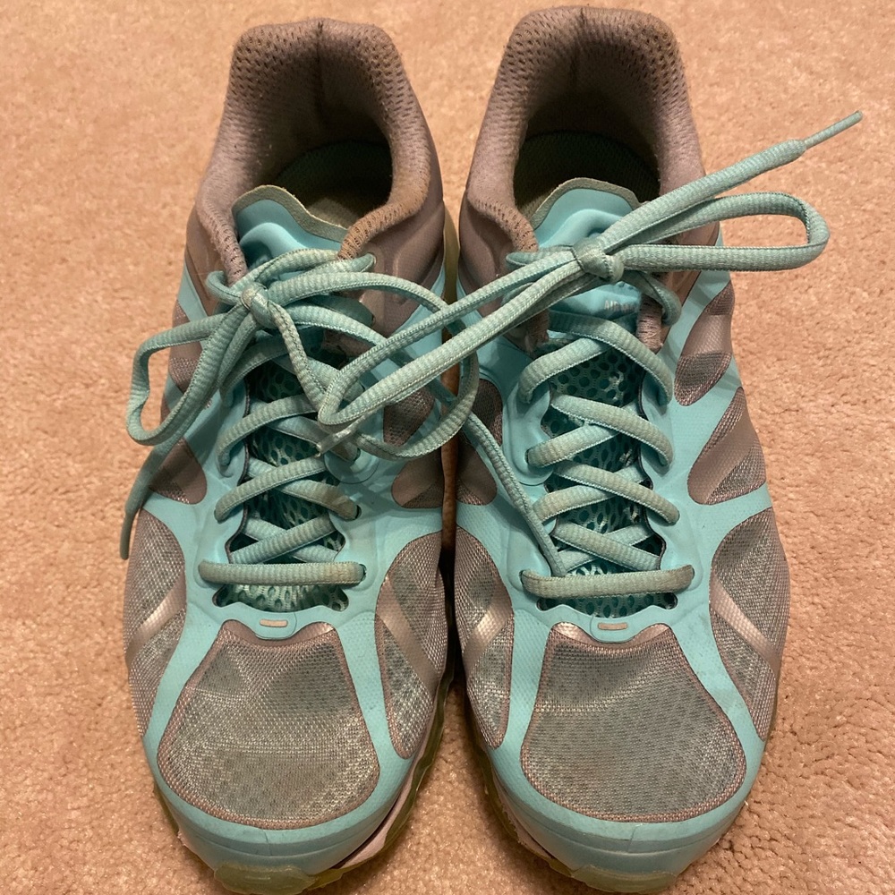 Teal & Gray Size 7.5 Nike Air Max athletic shoes
